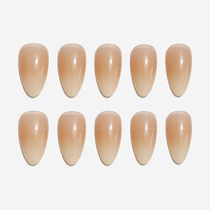 Artificial nails with elegant ombre effect and high-gloss finish Stornfield