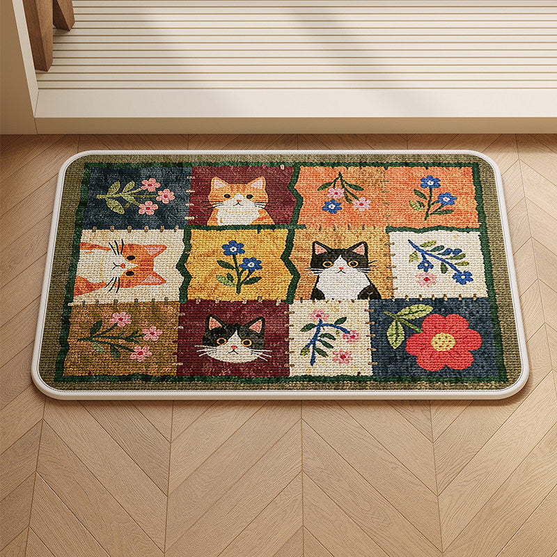 Playful Cartoon-Themed Indoor Mat