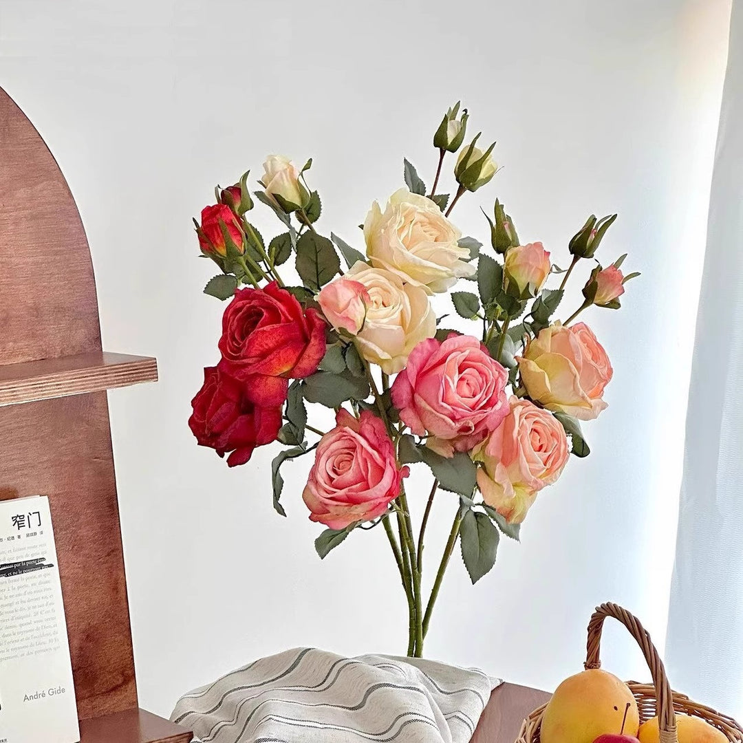 Lifelike Decorative Rose Stem