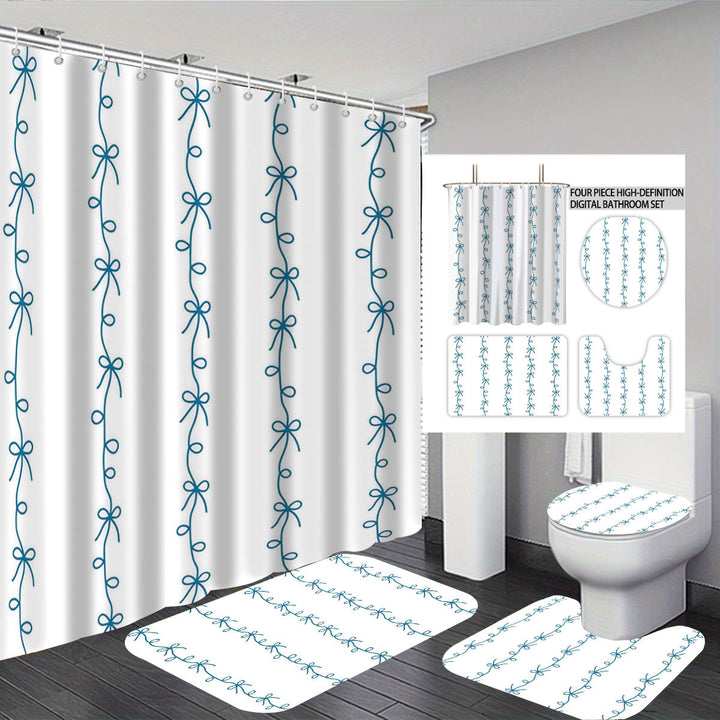 Digital Bow Pattern Bathroom Décor Set Stornfield