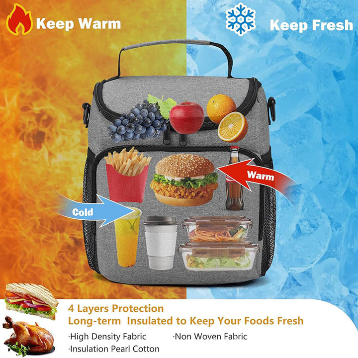 Women's insulated lunch box with multifunctional compartments Stornfield