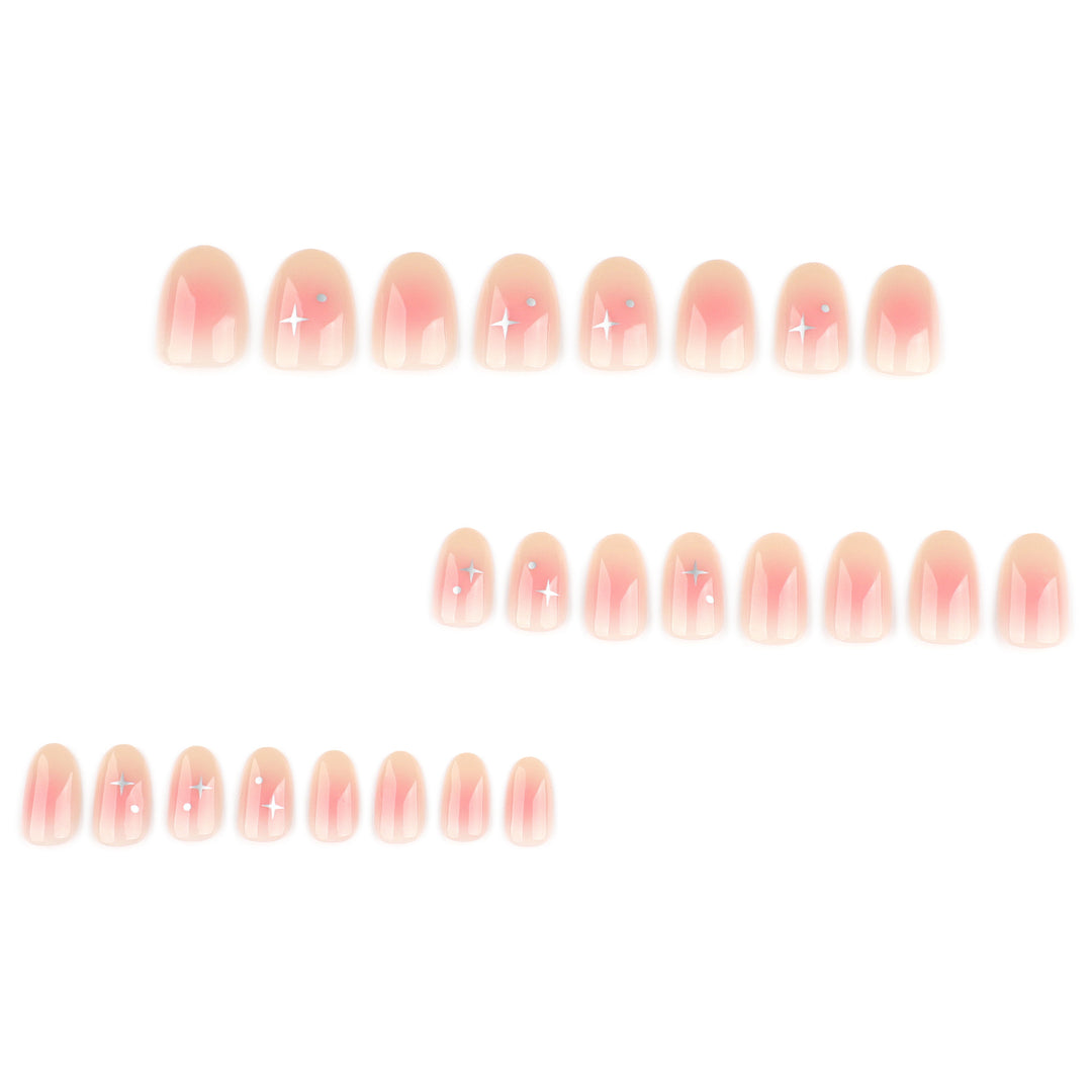 Artful nail extensions with shiny rhinestone accents Stornfield