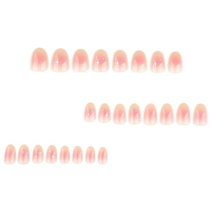 Artful nail extensions with shiny rhinestone accents Stornfield