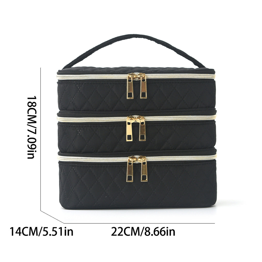 Cosmetic organizer bag with multiple compartments Stornfield