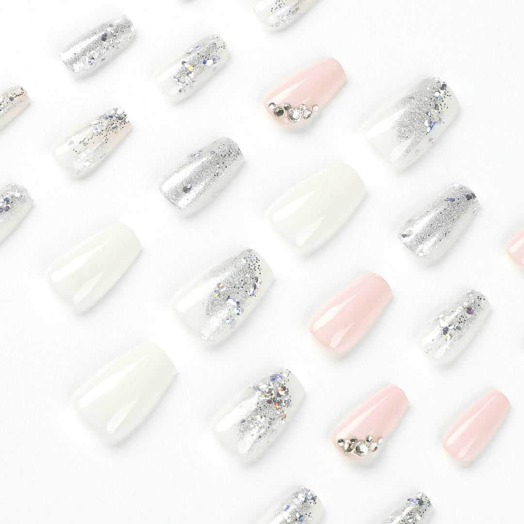 Elegant Nail Art with Glitter Details Stornfield