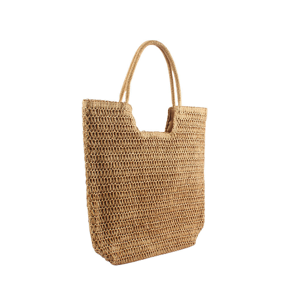 Handbag Made From Handwoven Natural Material With Large Carrying Handles Stornfield