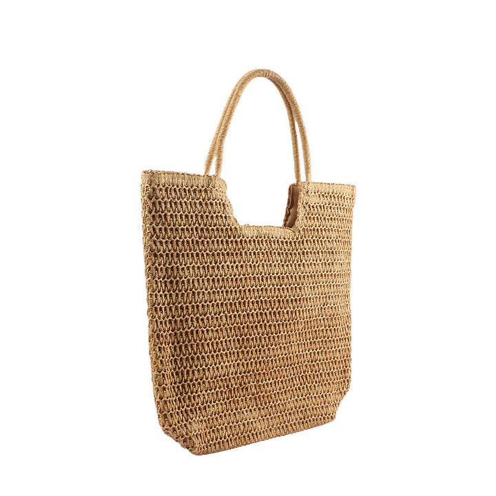 Handbag Made From Handwoven Natural Material With Large Carrying Handles Stornfield