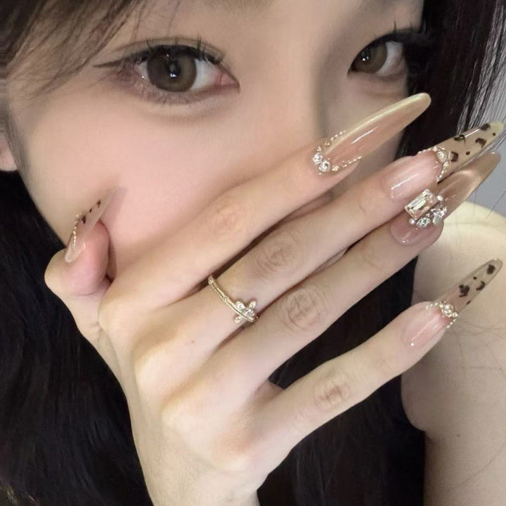 Decorative Crystal-Embellished Press-On Nails Stornfield