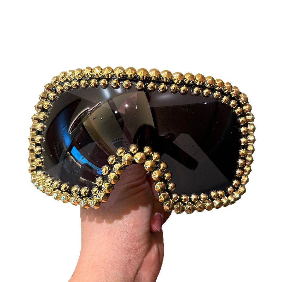Ladies fashionable ski goggles with glamorous rhinestone embellishment Stornfield