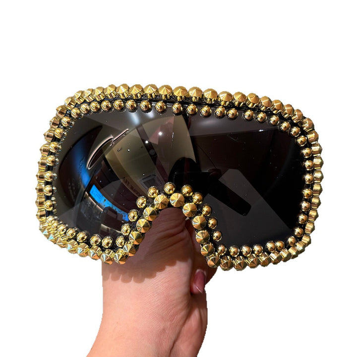 Ladies fashionable ski goggles with glamorous rhinestone embellishment Stornfield