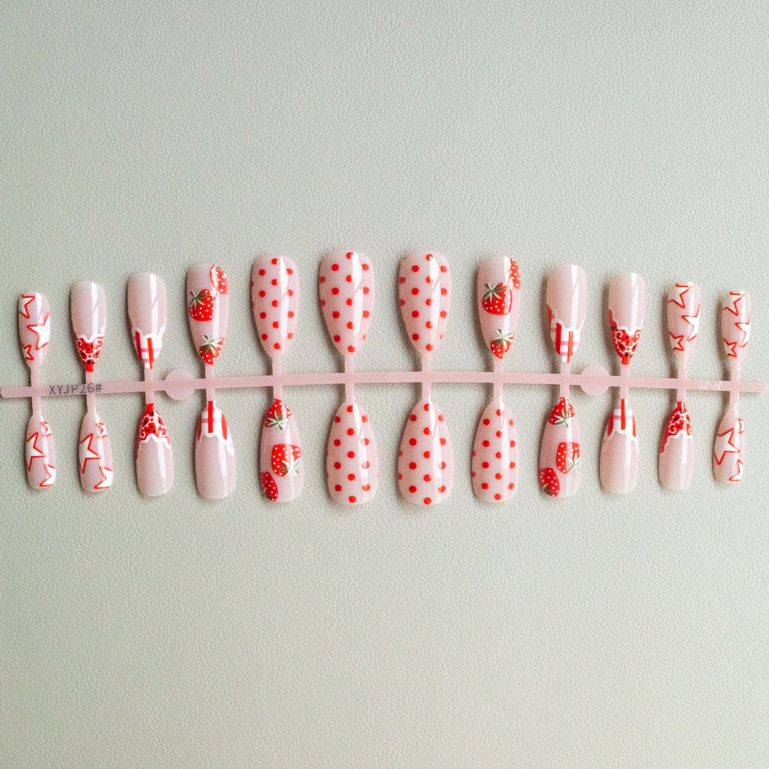 Creative Strawberry Gel Nail Art Set