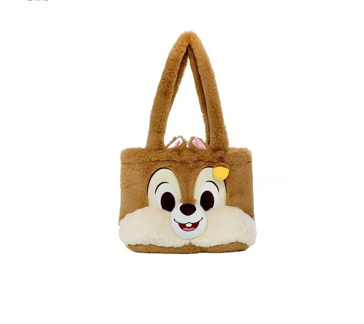 Plush Tote Bag with Animal Face Stornfield