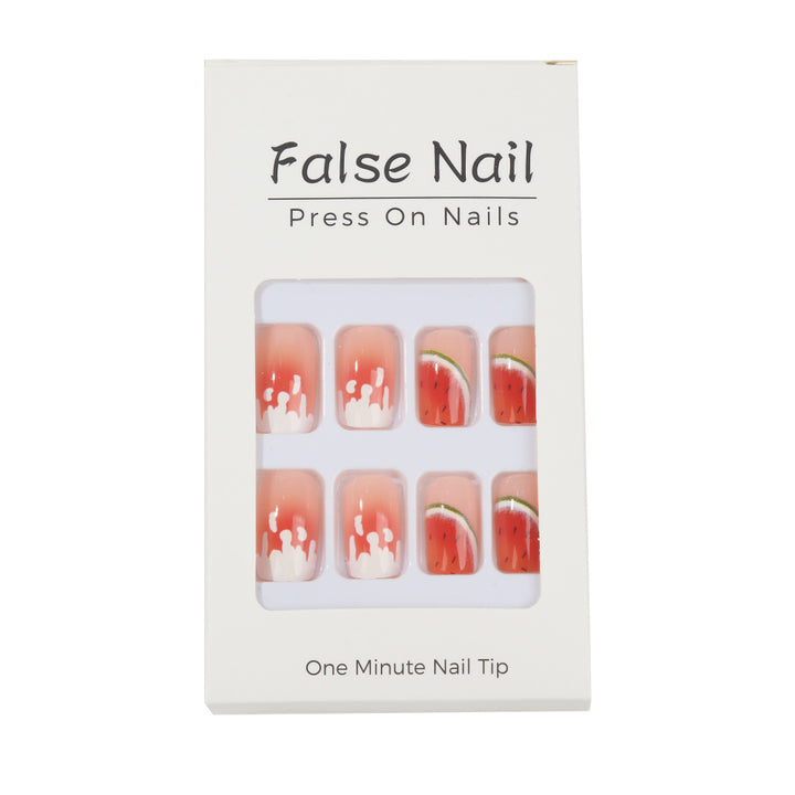 Artificial nails in stylish watermelon design Stornfield