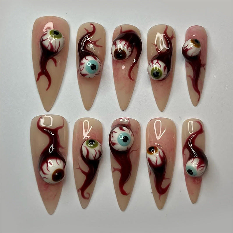 Nail art set with creative eye design Stornfield