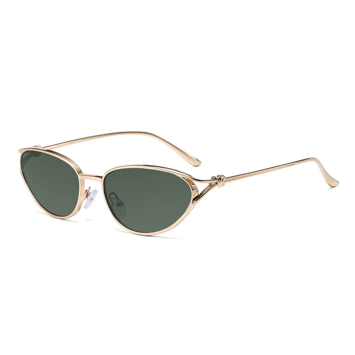 Cat-Eye Sunglasses with Elegant Metallic Accents Stornfield