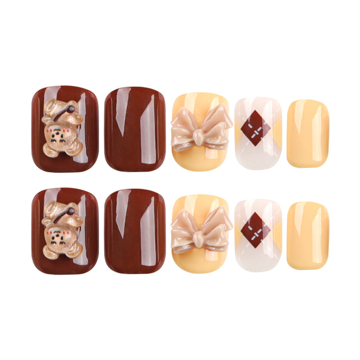 Artful nail extensions in modern design with flower accents Stornfield