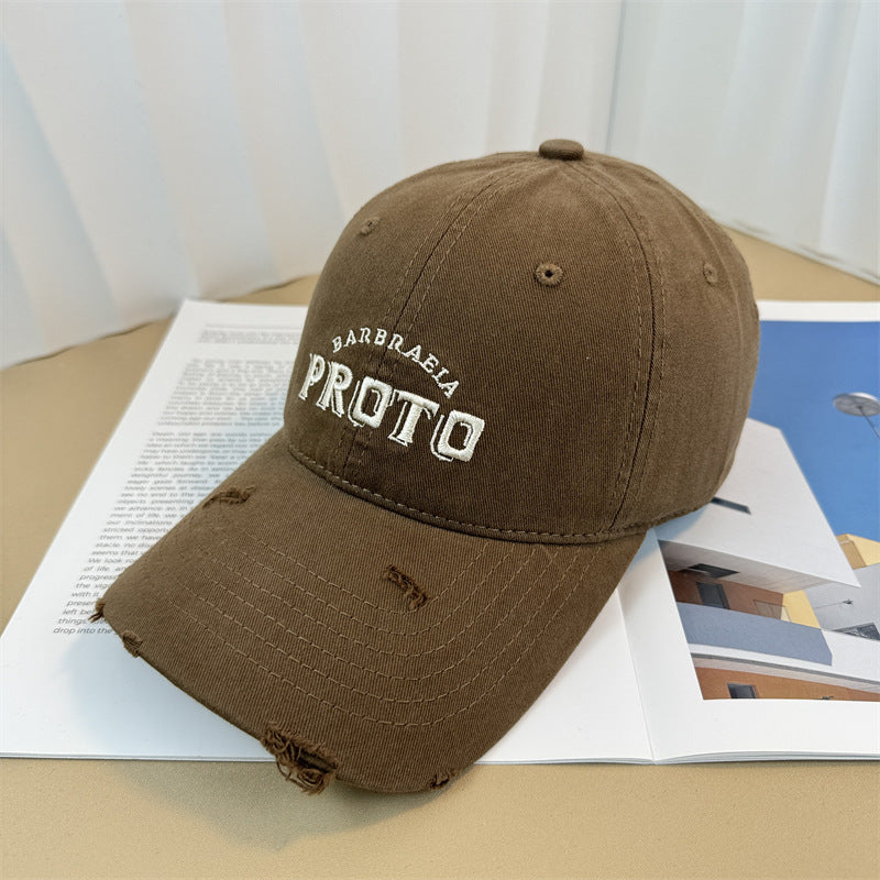 Men's Vintage-Inspired Distressed Baseball Cap Stornfield