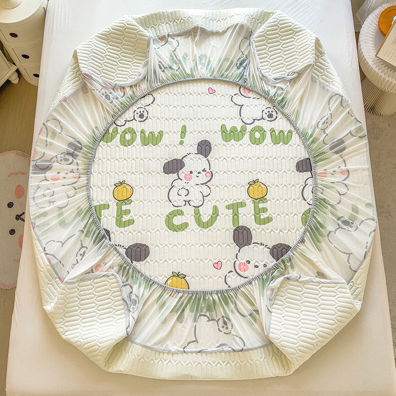 Quilted Floral Pattern Mattress Protector