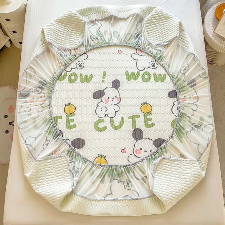 Quilted Floral Pattern Mattress Protector