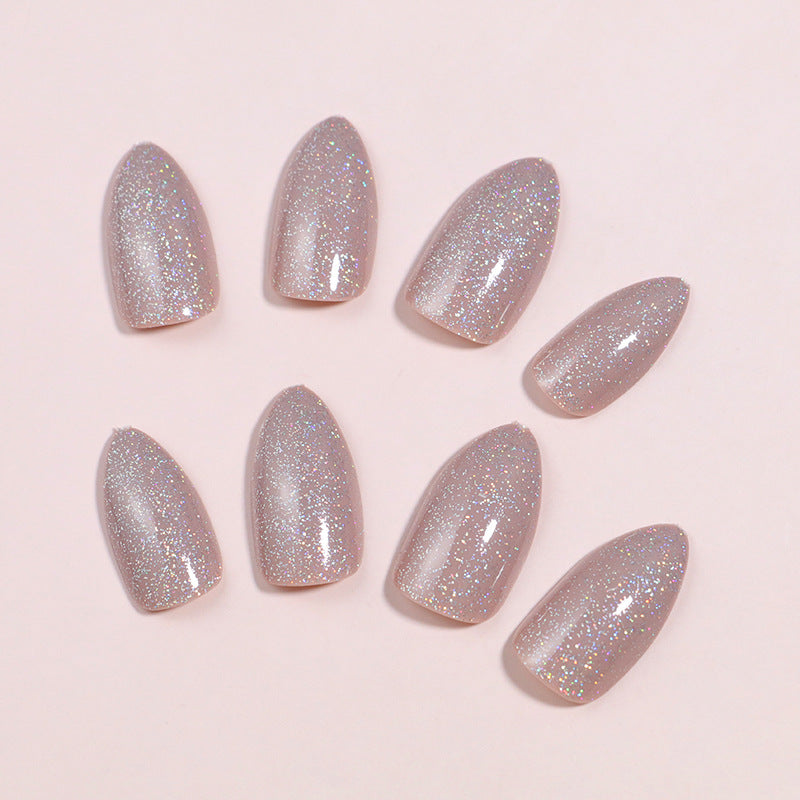 Premium Glittering Almond-Shaped Press-On Nails Stornfield