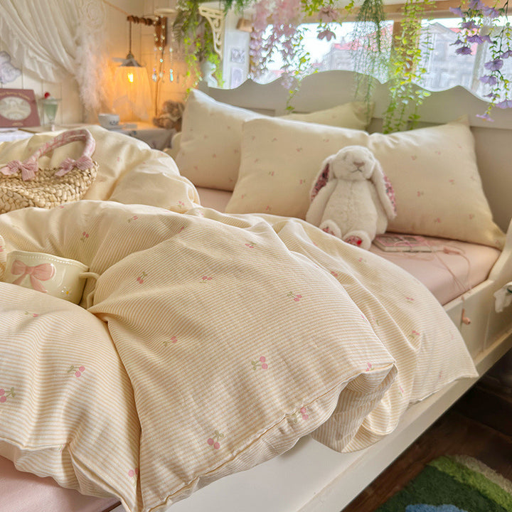 Printed Cotton-Blend Duvet Cover Set