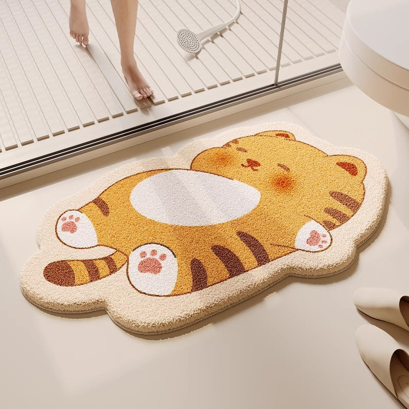 Cute Croissant-Shaped Bath Mat