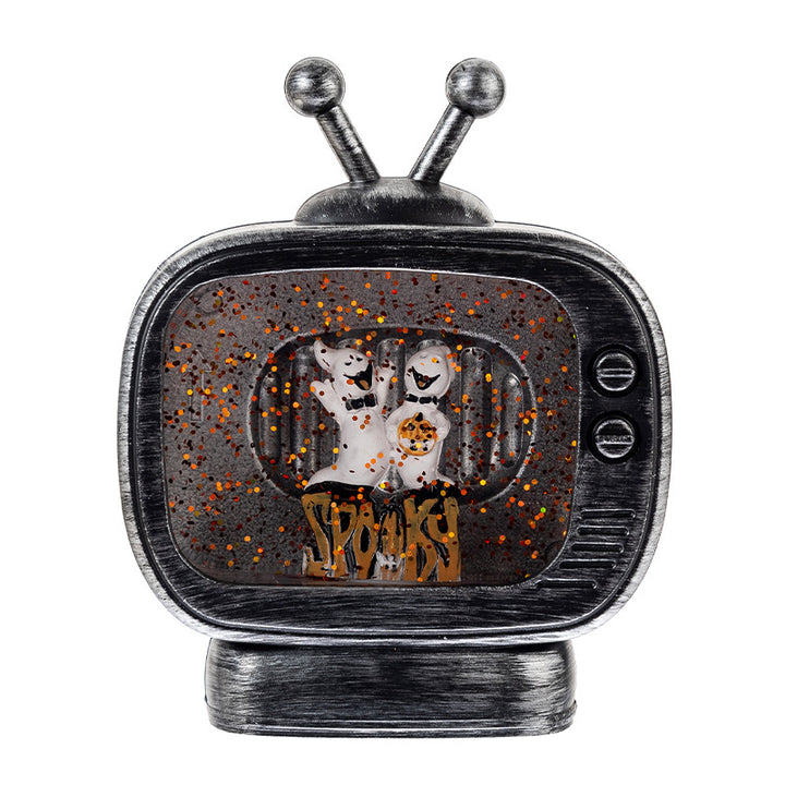 Vintage Halloween TV Snow Globe