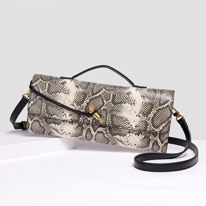 Embossed Snake Print Evening Clutch Stornfield