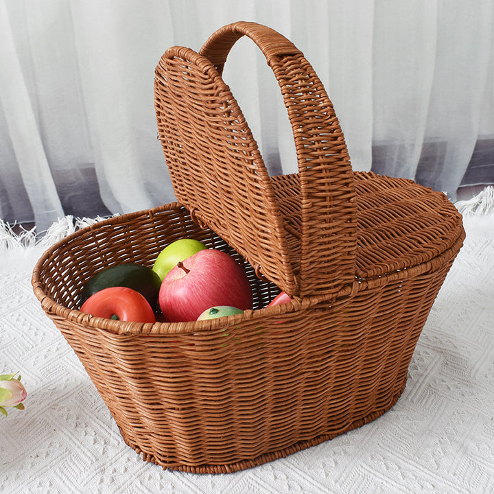 Handcrafted Woven Picnic Storage Basket Stornfield