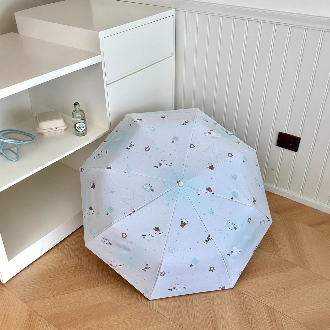 Women's compact folding umbrella with cute Stornfield motif