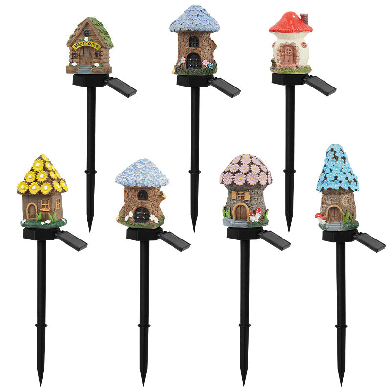 Whimsical Solar-Powered LED Fairy House Garden Stake Stornfield