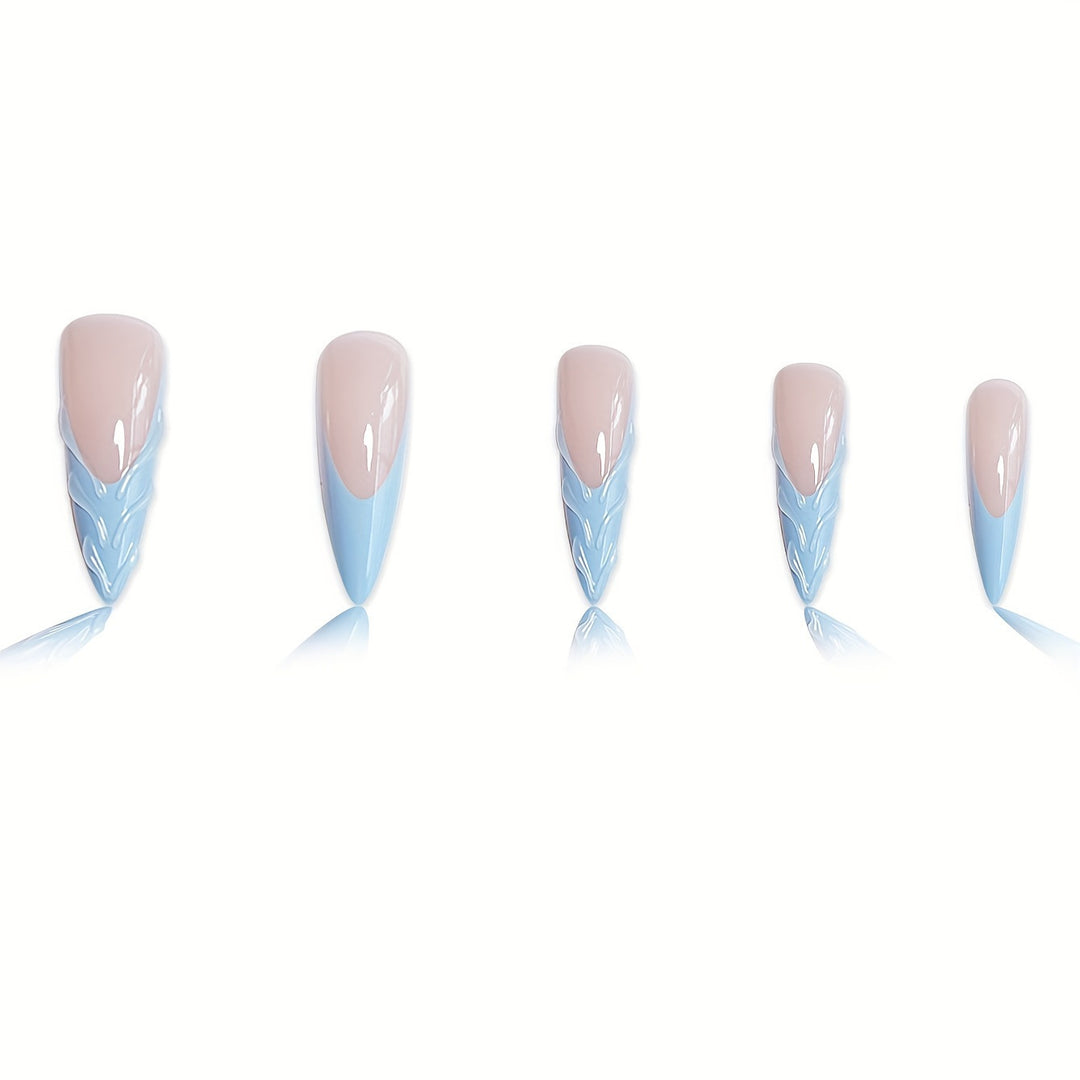 Artistic Leaf Design Press-On Nails Stornfield