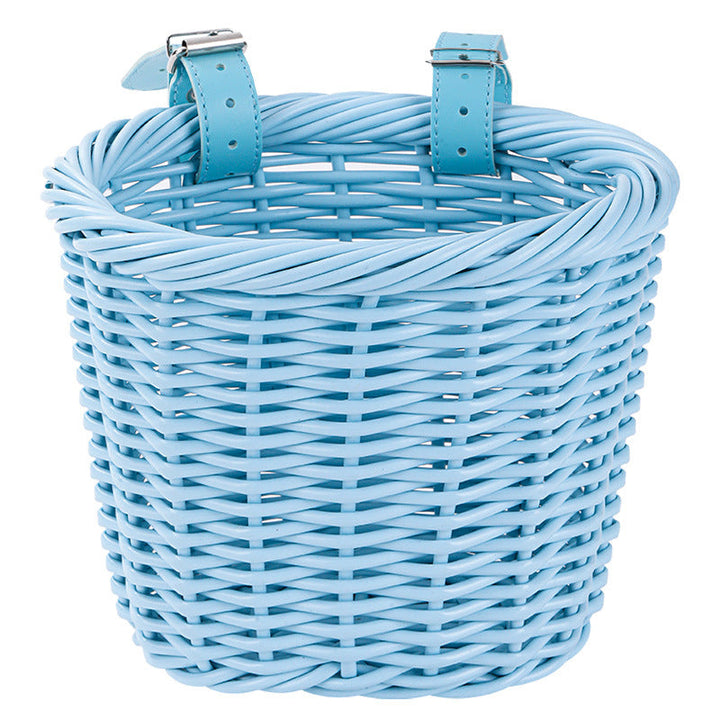 Woven Storage Basket with Adjustable Leather Straps Stornfield