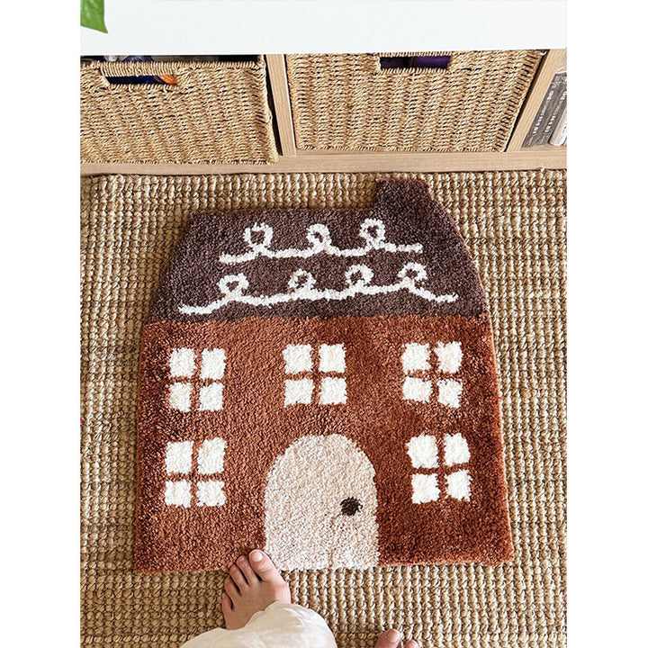 Decorative House-Shaped Bath Mat