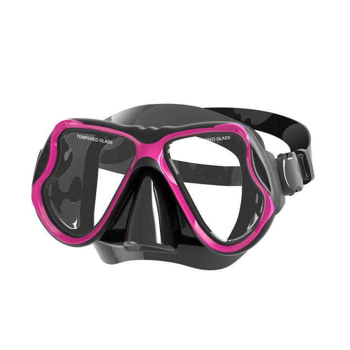 Diving mask with wide field of vision and impact-resistant design Stornfield