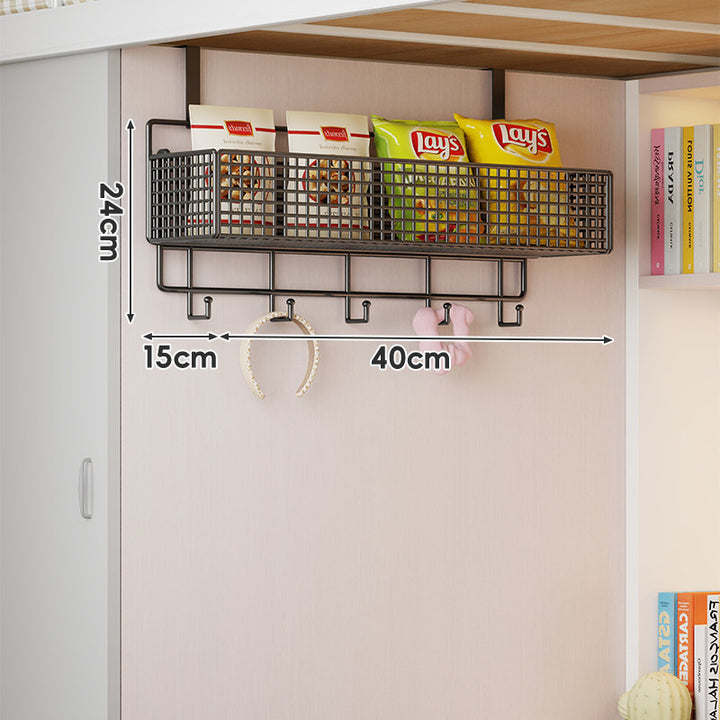 Under-Shelf Double-Tier Ventilated Mesh Hanging Storage Basket for Pantry and Bathroom