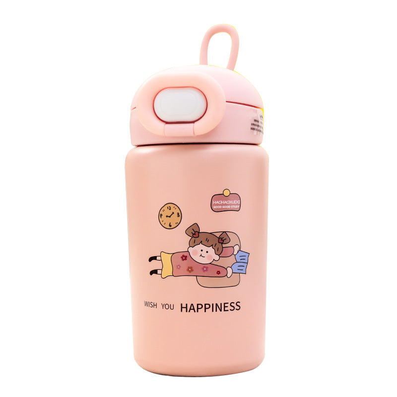 Ladies Insulated Water Bottle with Practical Push-Button Lid and Animal Motif Stornfield