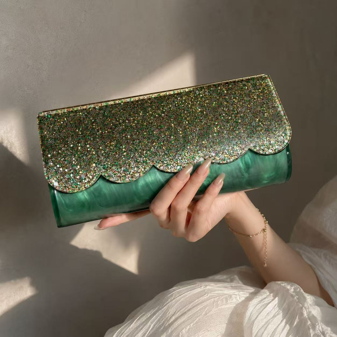 Sculpted Shell Clutch