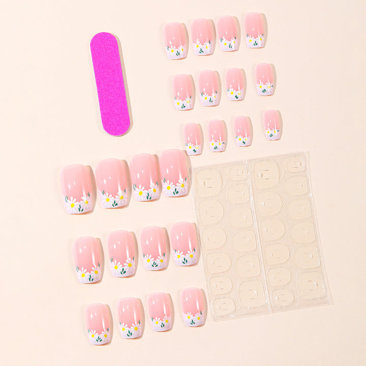Floral French Tip Nail Art Kit Stornfield