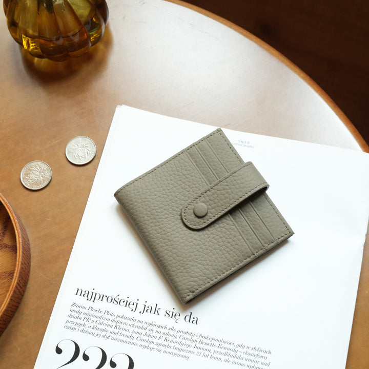 Compact Textured Leather Wallet