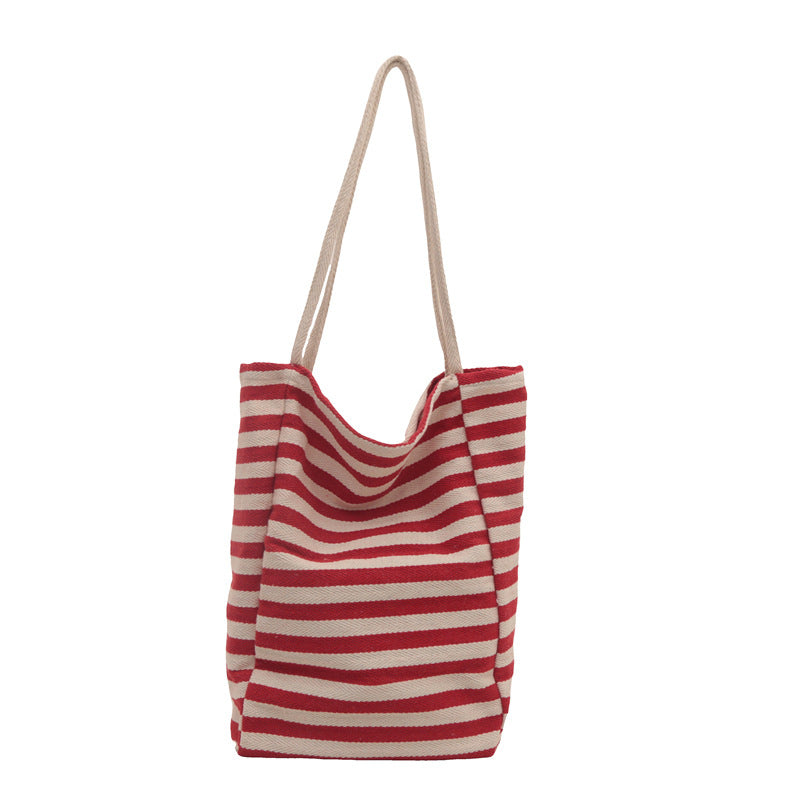Casual Striped Beach Tote