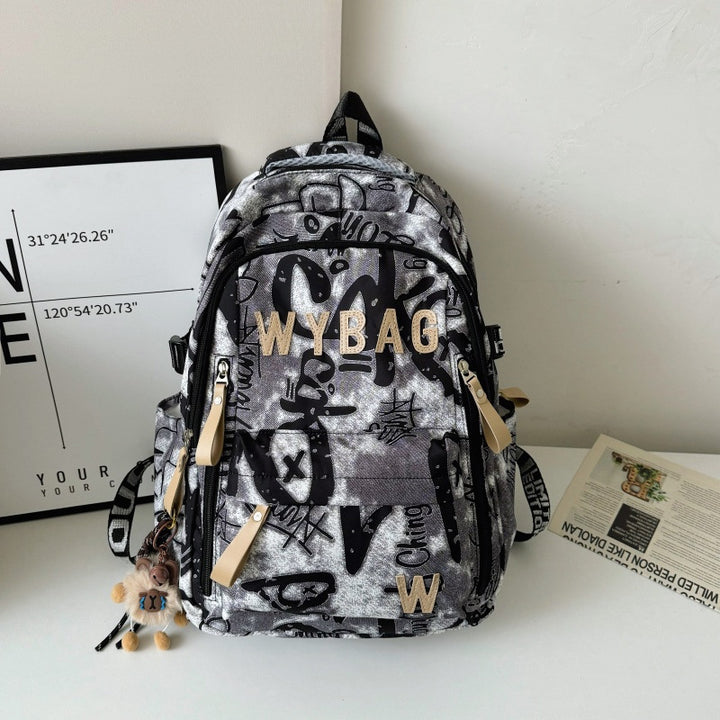 Stylish Graffiti Print Backpack