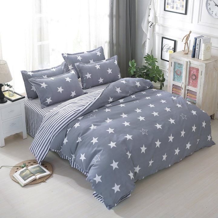 Modern Grid Pattern Comforter Set
