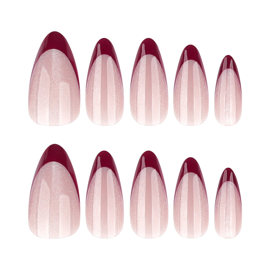 Artificial stiletto nails with sparkling tips Stornfield