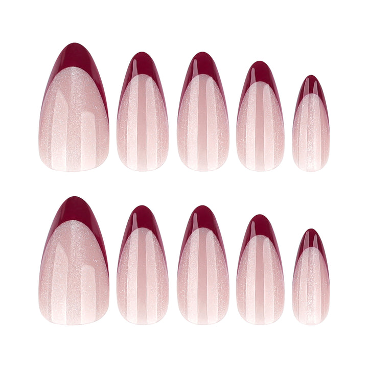 Artificial stiletto nails with sparkling tips Stornfield