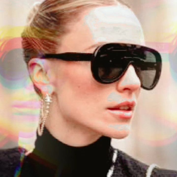 Women’s futuristic sports sunglasses with wide lens and UV protection Stornfield
