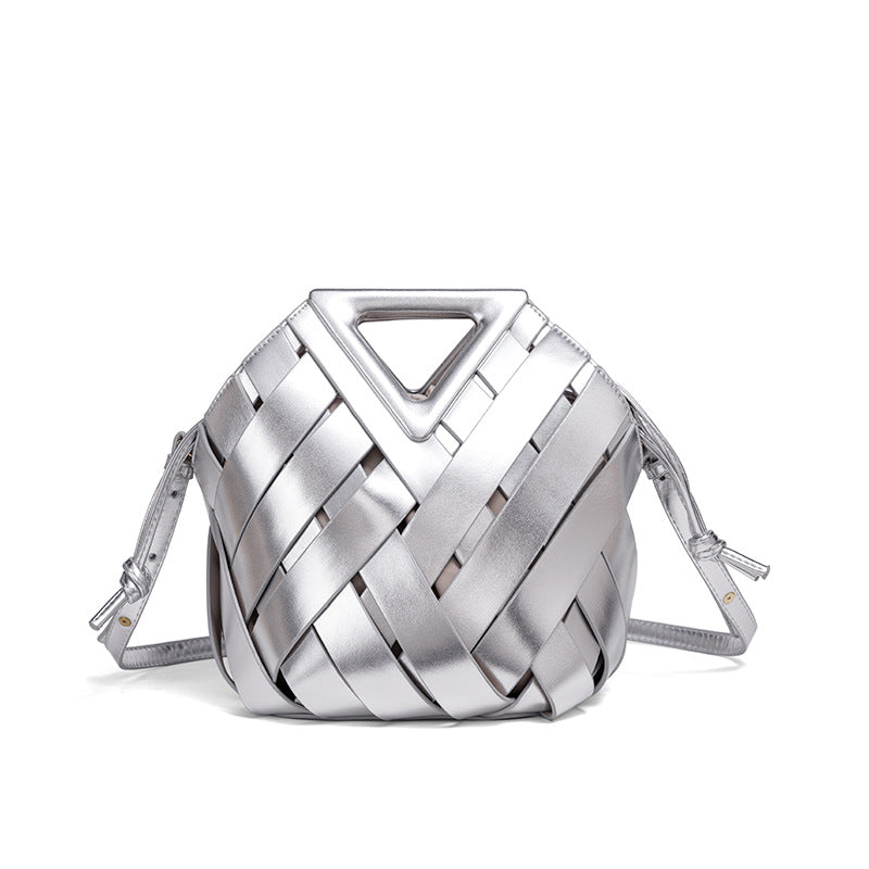Handcrafted Woven Leather Shoulder Bag Stornfield