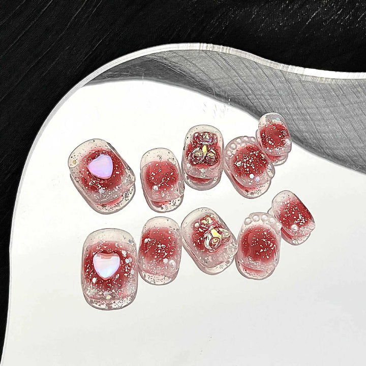 Sparkling Resin Press-On Nail Set