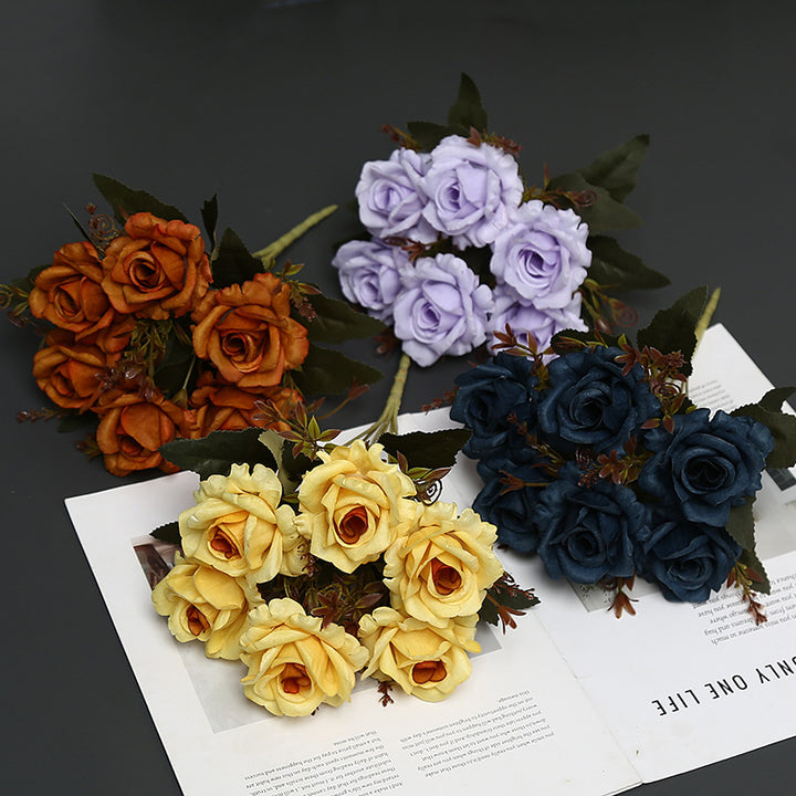 Decorative Faux Rose Bouquet for Indoor Display