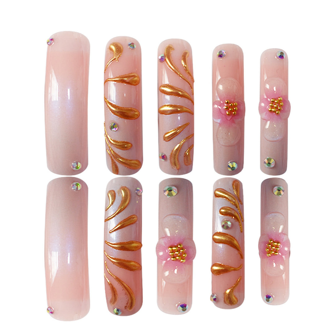 Decorative Long Acrylic Nail Art Extensions Stornfield